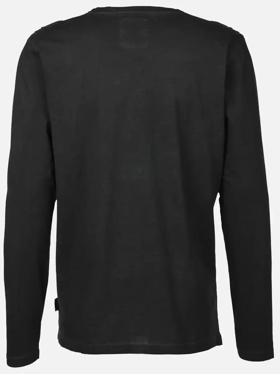 Bild 2 von Herren Henleyshirt mit langem Arm Schwarz