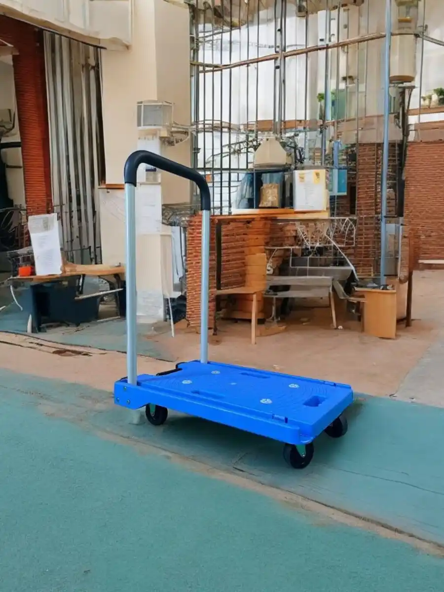 Bild 4 von Plattformwagen, ca. 80 kg Tragkraft, ca. 63,5 x 38,5 x 80 cm - Blau