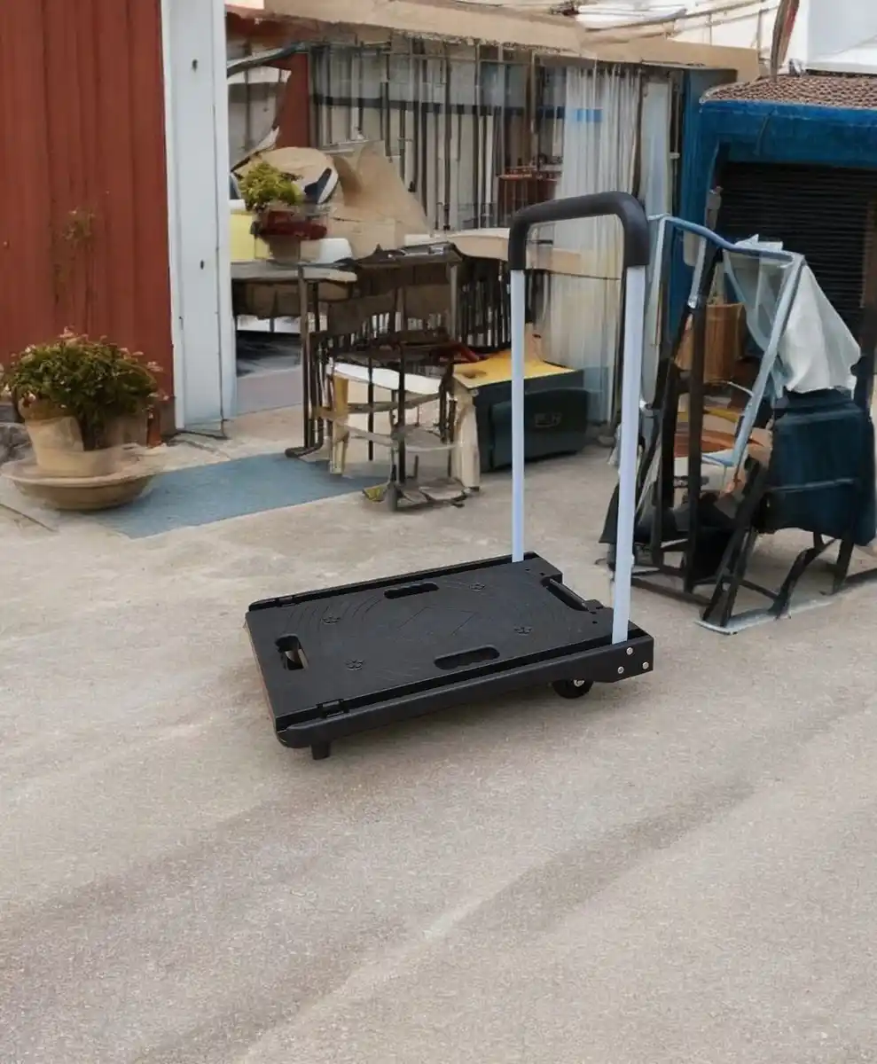 Bild 2 von Plattformwagen, ca. 60 kg Tragkraft, ca. 38,5 x 60 x 80 cm - Schwarz