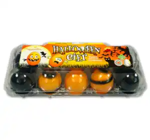 Bunte gekochte Halloween-Eier*