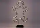 Bild 1 von Mittelgroße LED-Metalldeko mit Timer 60cm LEDs Warmweiß Lebkuchenfigur