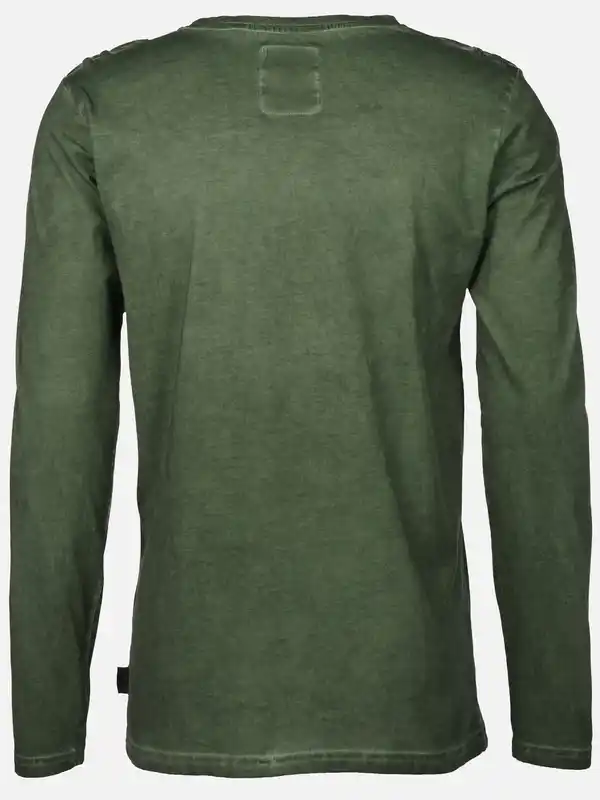Bild 2 von Herren Henleyshirt mit langem Arm Oliv