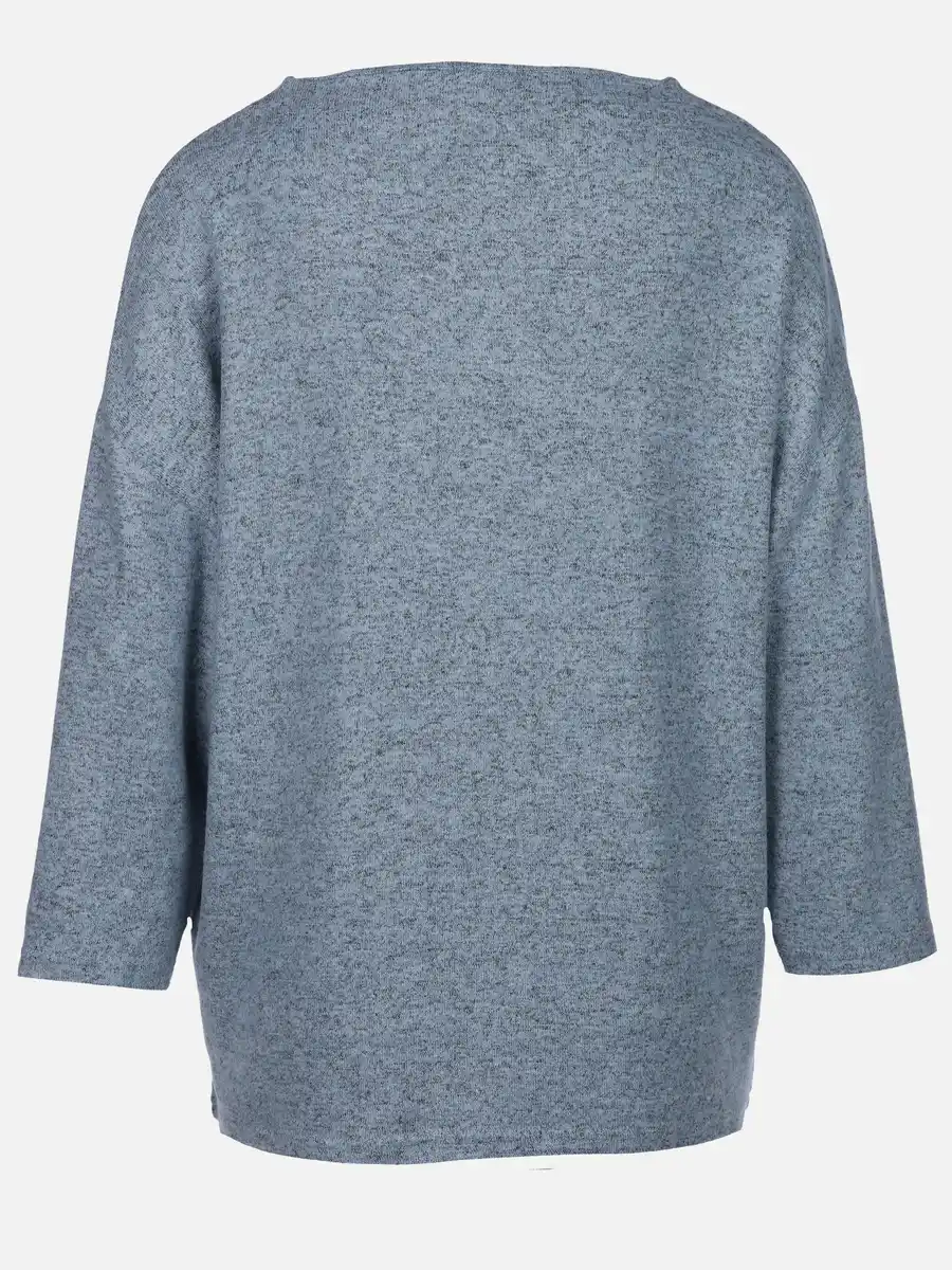 Bild 2 von Damen Flauschshirt mit 3/4 langem Arm Blau