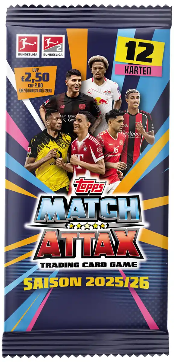 Bild 1 von Topps Match Attax Bundesliga 2025/2026 Booster, 1 Stk