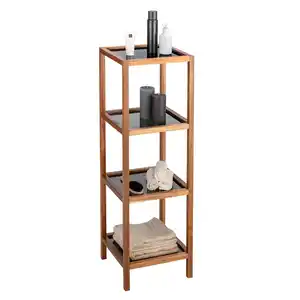 Wenko Bad- und Wohnregal Fondi 4 Etagen 36 cm x 112 cm x 36 cm Akazie