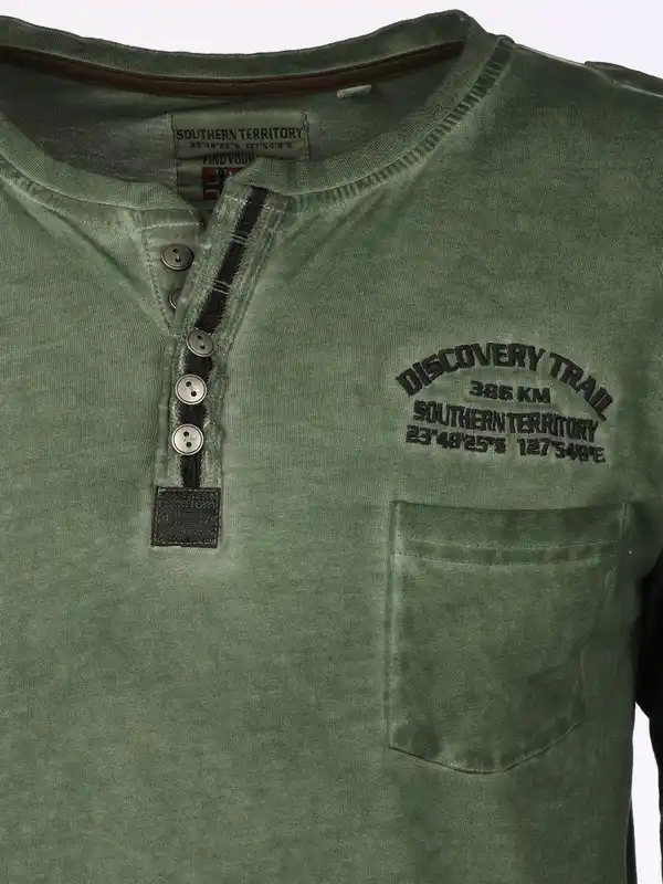 Bild 3 von Herren Henleyshirt mit langem Arm Oliv