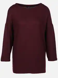 Damen Flauschshirt mit 3/4 langem Arm Lila