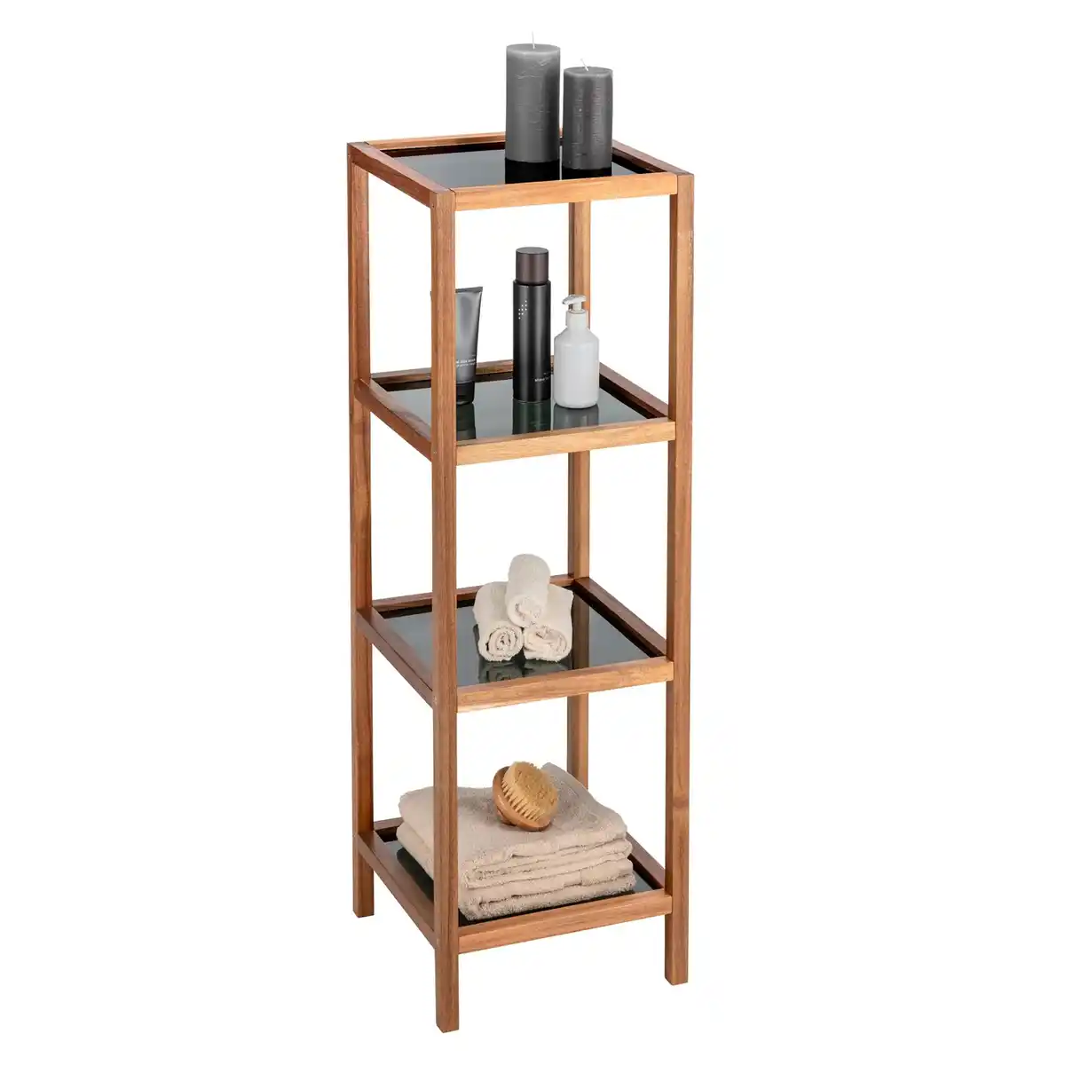 Bild 4 von Wenko Bad- und Wohnregal Fondi 4 Etagen 36 cm x 112 cm x 36 cm Akazie