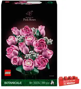 LEGO Botanicals 10374 Rosa Rosenstrauß, Modellbau für Erwachsene, 1 Stk