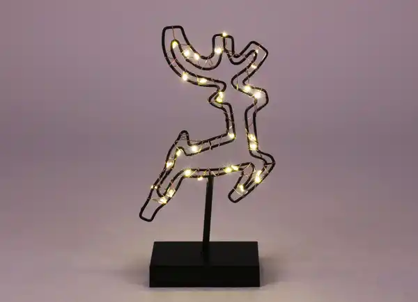 Bild 1 von Kleines Metall-Rentier 29cm 30 LEDs Warmweiß