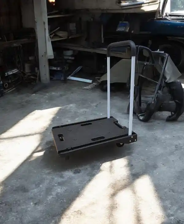 Bild 4 von Plattformwagen, ca. 60 kg Tragkraft, ca. 38,5 x 60 x 80 cm - Schwarz