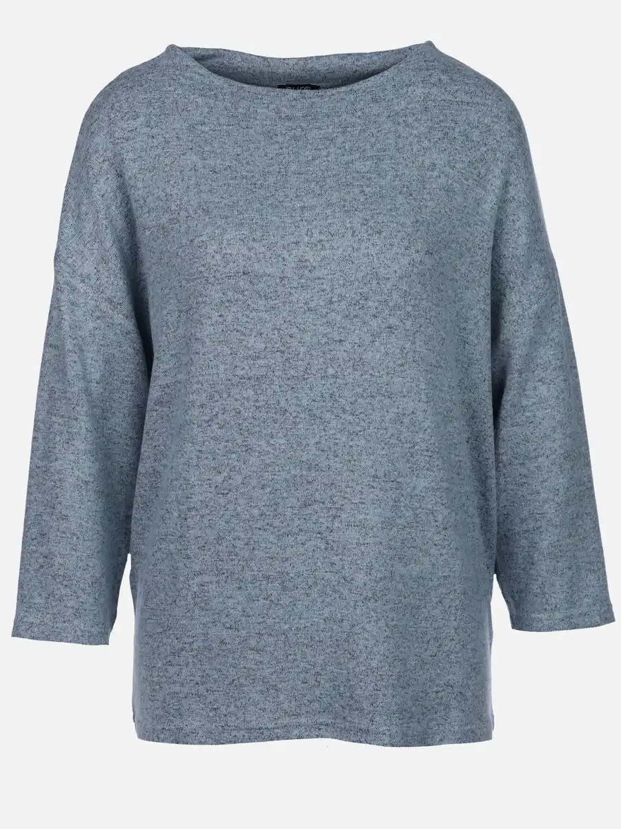 Bild 1 von Damen Flauschshirt mit 3/4 langem Arm Blau