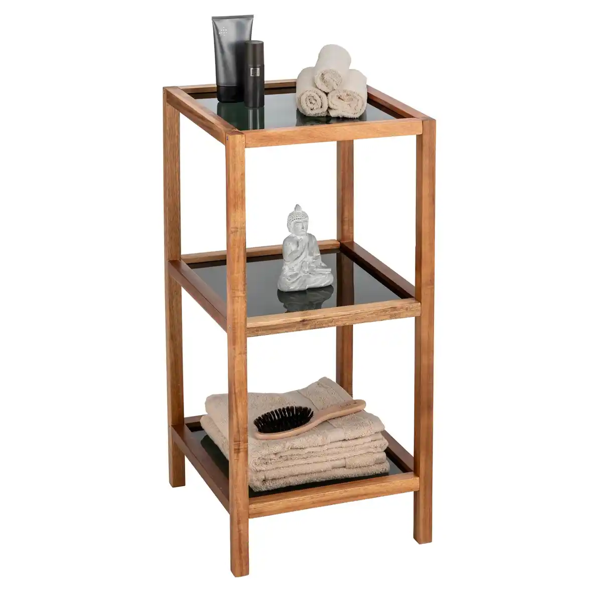 Bild 1 von Wenko Bad- und Wohnregal Fondi 3 Etagen 36 cm x 79 cm x 36 cm Akazie