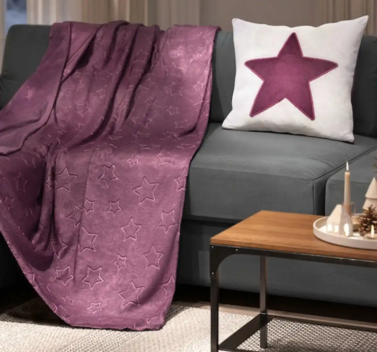 Bild 1 von HOME IDEAS Living Deko-Kissen oder Kuscheldecke oder Wohndecke mit Tiermotiv*