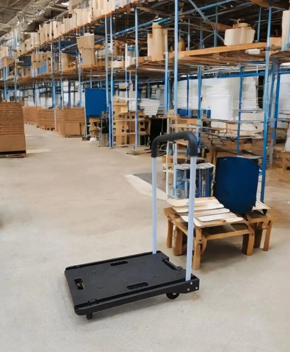 Bild 3 von Plattformwagen, ca. 60 kg Tragkraft, ca. 38,5 x 60 x 80 cm - Schwarz