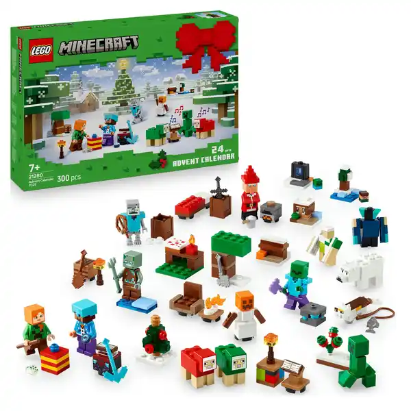 Bild 1 von LEGO Minecraft 21280 Adventskalender 2025, Kinderspielzeug ab 7 Jahren, 1 Stk