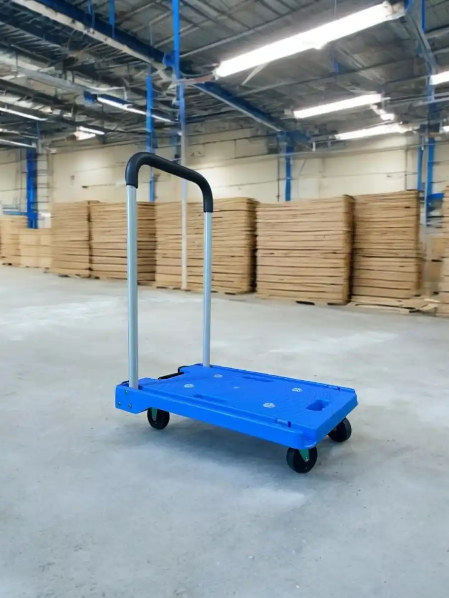 Bild 2 von Plattformwagen, ca. 80 kg Tragkraft, ca. 63,5 x 38,5 x 80 cm - Blau