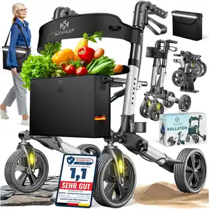 KESSER Rollator Gehwagen Gehhilfe klappbar Alu-Rollator Leicht Laufhilfe