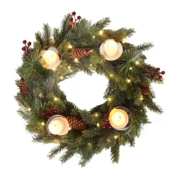 Bild 3 von HOME CREATION LED-Weihnachtskranz
