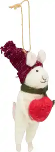 IDEENWELT Deko-Hänger Filzmaus Herz