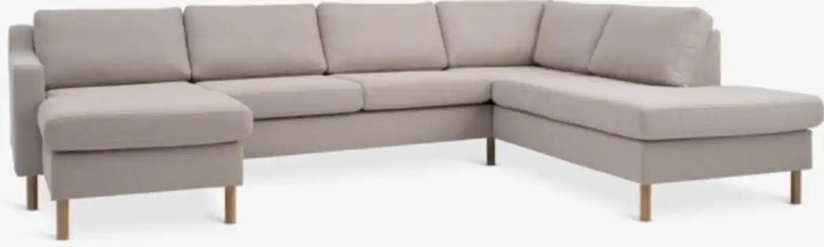 Bild 1 von Sofa HELLERUP Ecke rechts beige Stoff/natur eiche