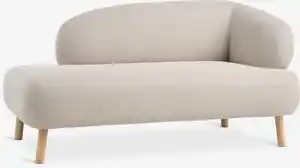 Sofa STADIL offenes Ende links oval beige Stoff