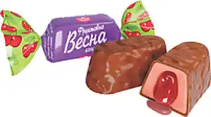 Konfekt "Wesna" mit Füllung mit Kirschgeschmack 10,6% in kak...