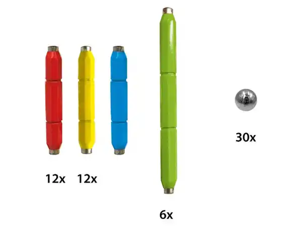 Bild 3 von lupilu® Magnetbausatz Leuchtend, 56-teilig / Magnetbausatz Bunt, 60-teilig