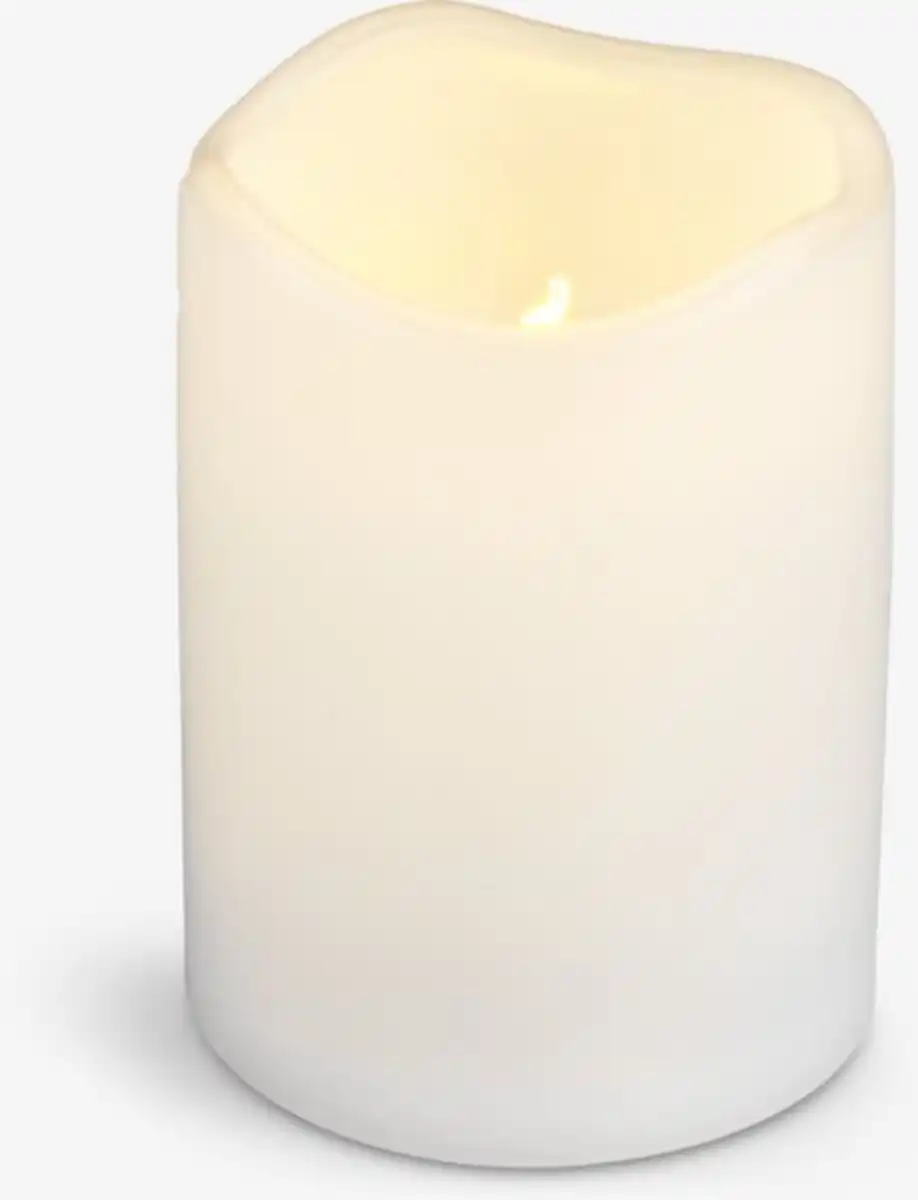 Bild 1 von LED-Stumpenkerze SOREN Ø8xH13cm weiß