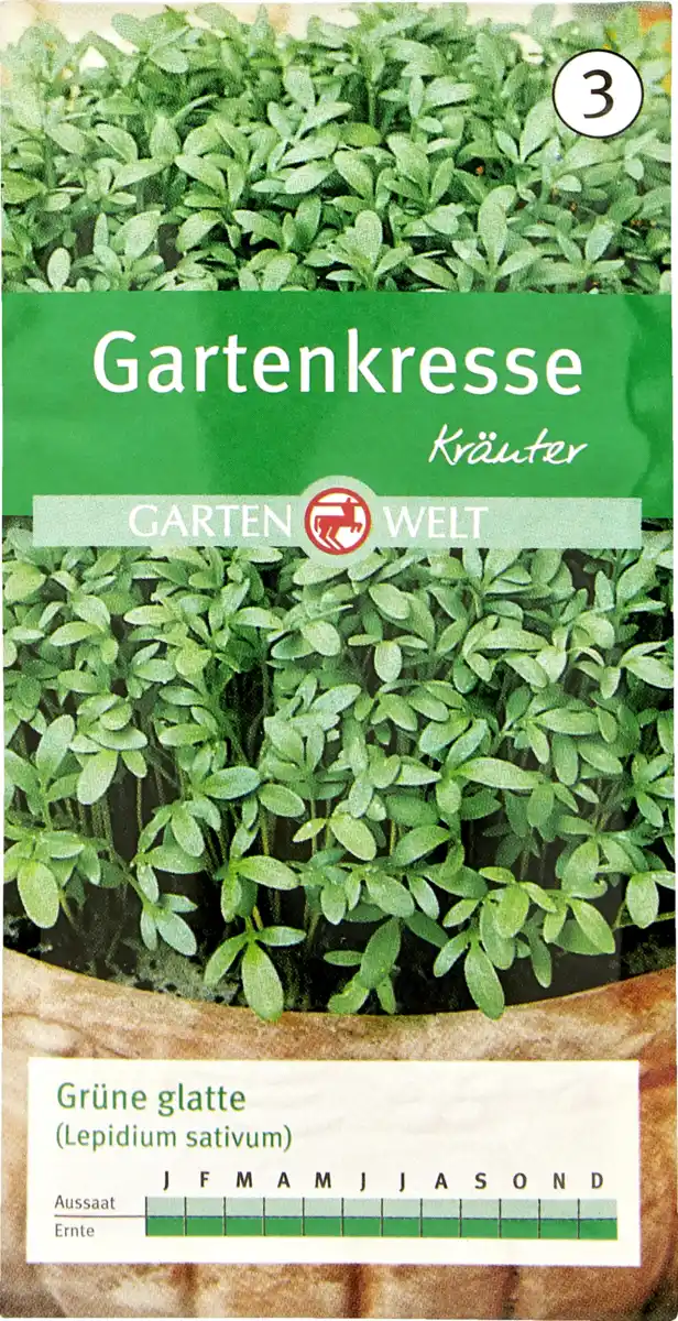 Bild 1 von GARTENWELT Gartenwelt GARTEN-KRESSE, GRÜN, GLATT