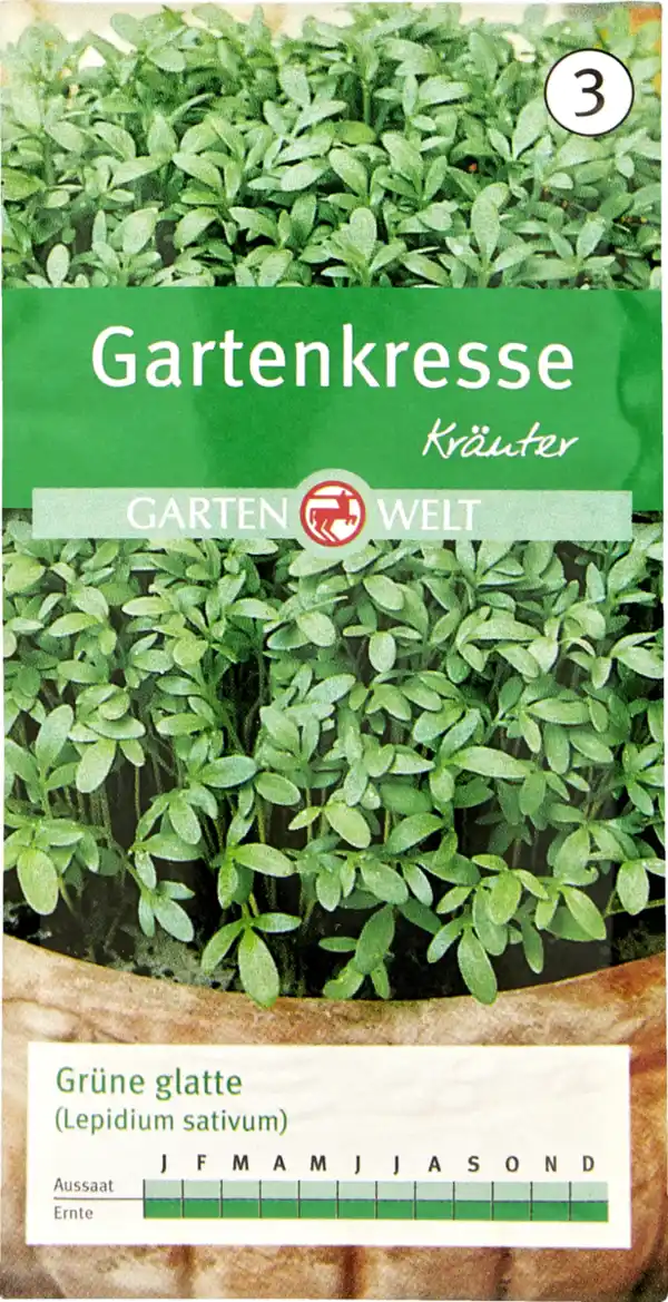 Bild 1 von GARTENWELT Gartenwelt GARTEN-KRESSE, GRÜN, GLATT