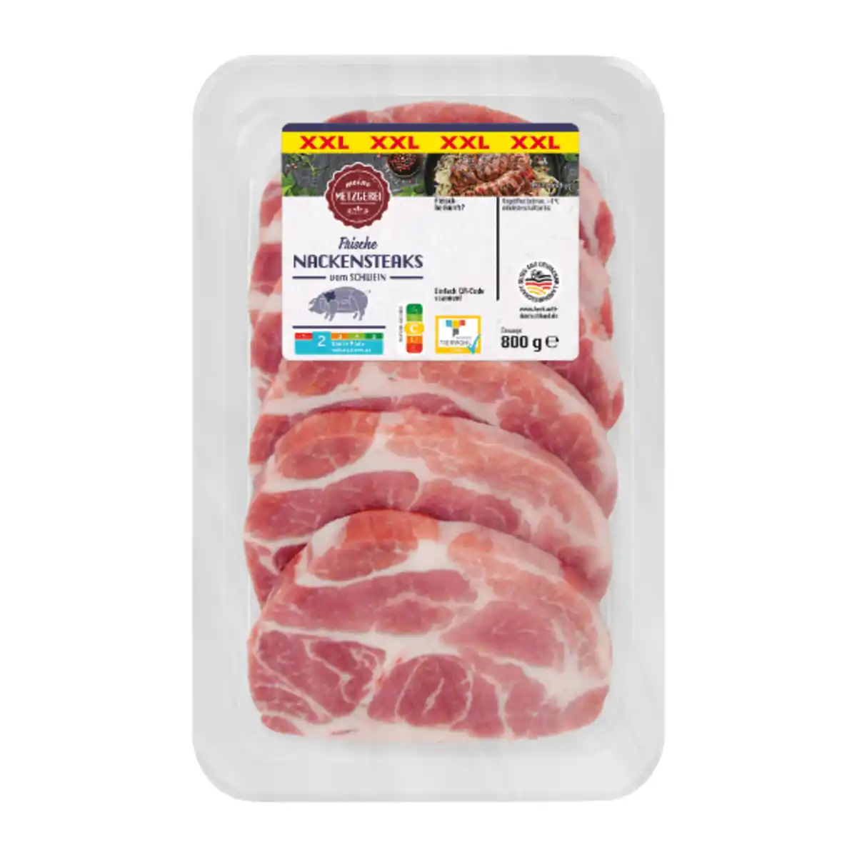 Bild 2 von MEINE METZGEREI Schweine-Nackensteaks XXL 800g