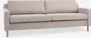 Bild 1 von Sofa HELLERUP 3-Sitzer beige Stoff/natur eiche