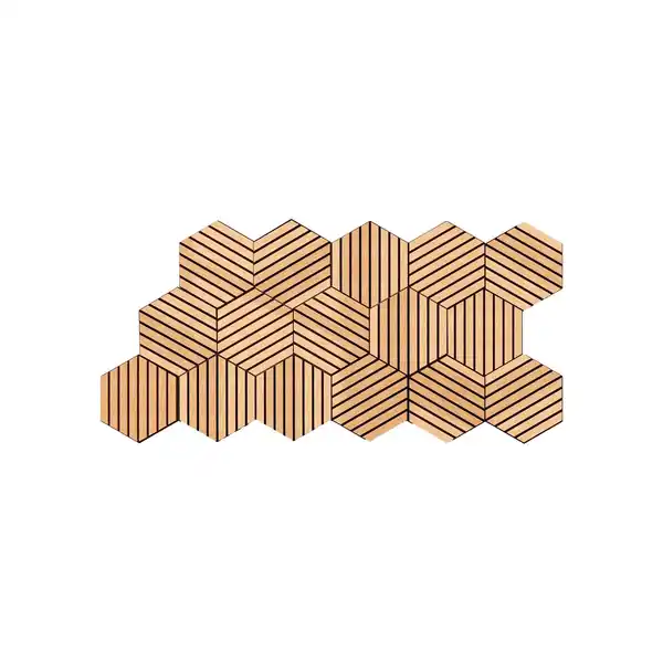 Bild 2 von DEAL Wandpaneel, Hexagon, 5er Pack, BxLxS: 26 x 30 x 1,8 cm, MDF