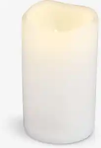 LED-Stumpenkerze SOREN Ø8xH10cm weiß