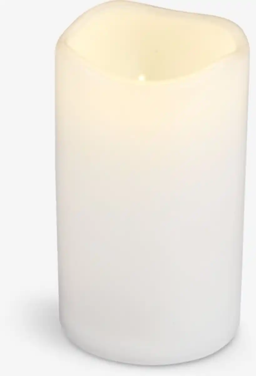 Bild 1 von LED-Stumpenkerze SOREN Ø8xH10cm weiß