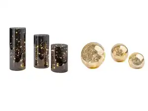LIVARNO home LED-Windlichter / LED-Dekokugeln, 3 Stück
