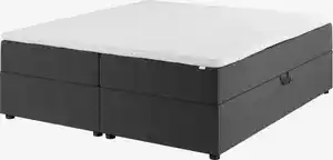 Boxspringbett 180x200 TYLDA Stauraum grau-40 medium