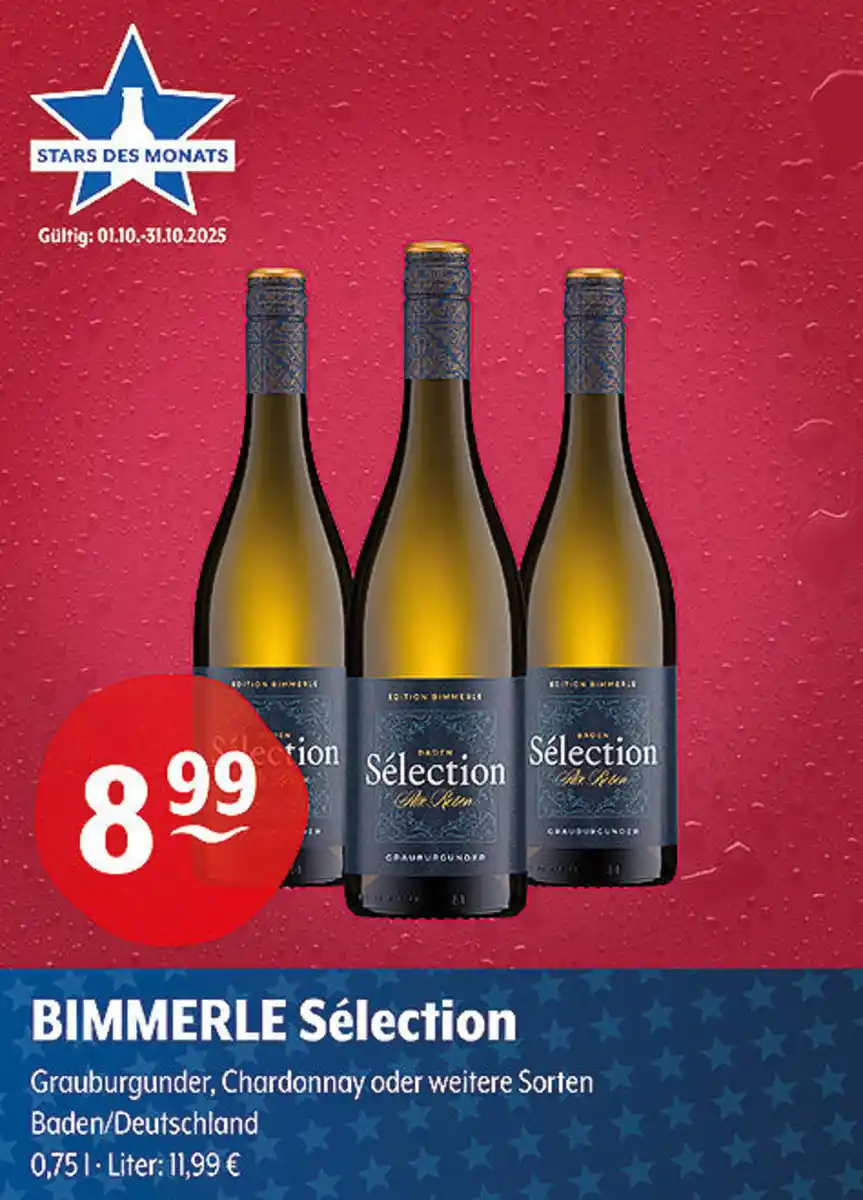 Bild 1 von BIMMERLE Sélection Grauburgunder, Chradonnay oder weitere Sorten Baden/Deutschland