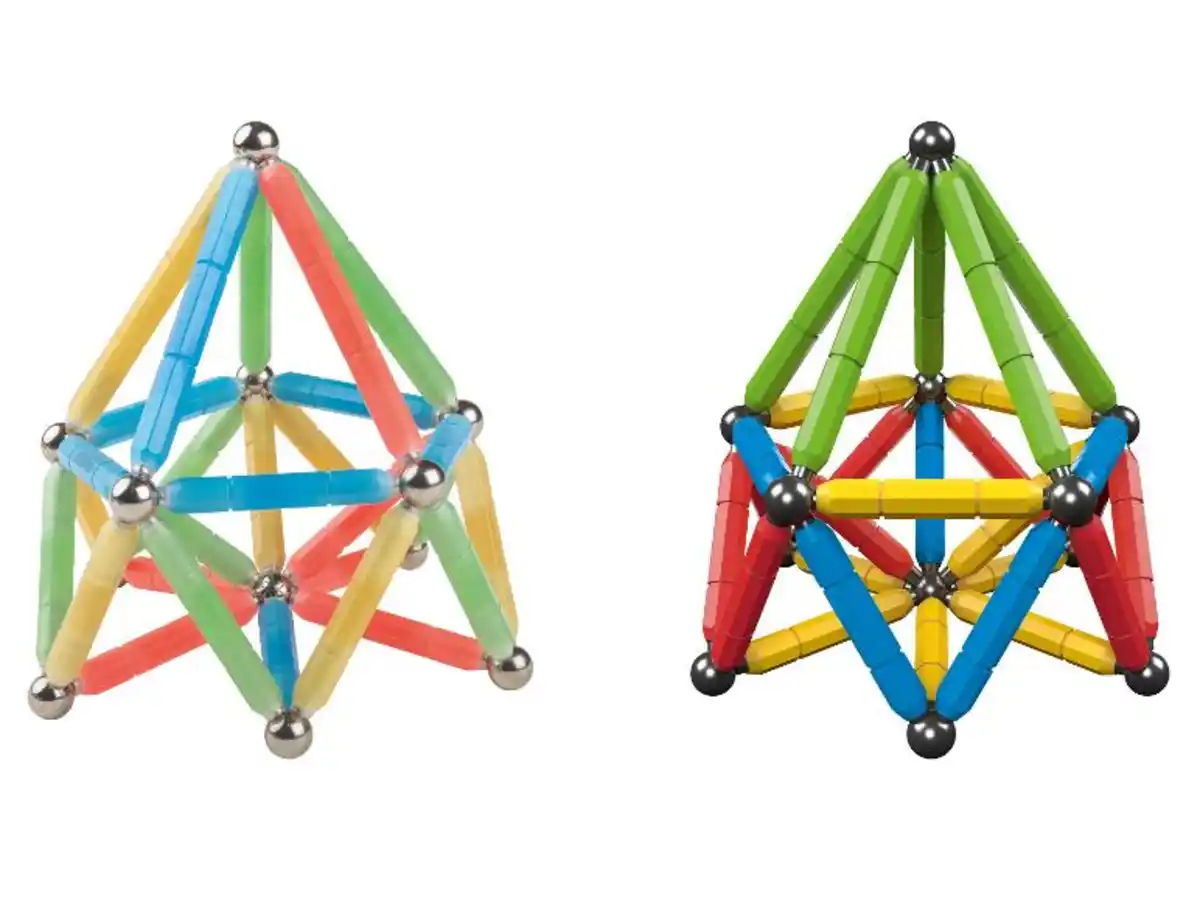 Bild 1 von lupilu® Magnetbausatz Leuchtend, 56-teilig / Magnetbausatz Bunt, 60-teilig