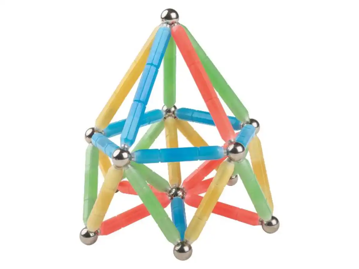 Bild 2 von lupilu® Magnetbausatz Leuchtend, 56-teilig / Magnetbausatz Bunt, 60-teilig