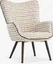 Bild 1 von Sessel BIERSTED kariert beige/braun Stoff