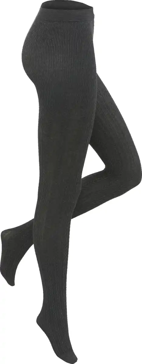 Bild 1 von IDEENWELT Strick-Strumpfhose mit Zopfmuster Größe XL