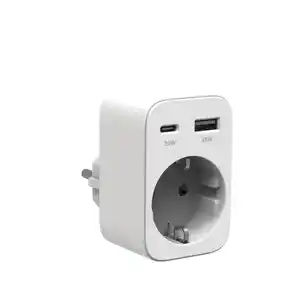 DEAL USB-Steckdosenadapter, 1-fach, mit USB-A und C-Anschluss