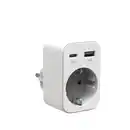Bild 1 von DEAL USB-Steckdosenadapter, 1-fach, mit USB-A und C-Anschluss