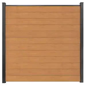 GroJa Steckzaun 'BasicLine' schmal Stecksystem Eichefarben/natur 180 x 180 cm