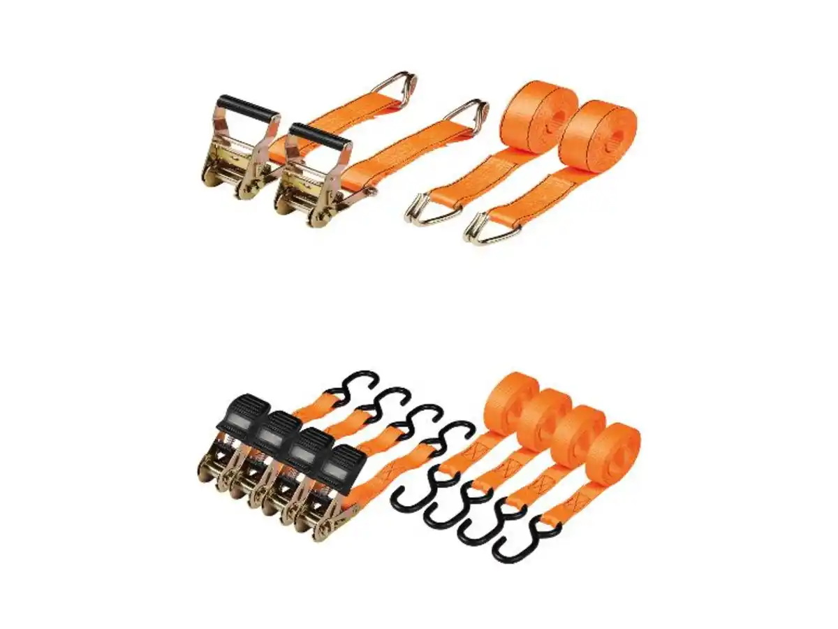 Bild 1 von ULTIMATE SPEED® Schwerlast-Ratschenspanngurte-Set, 2-teilig / Ratschenspanngurte-Set, 4-teilig,  4 m