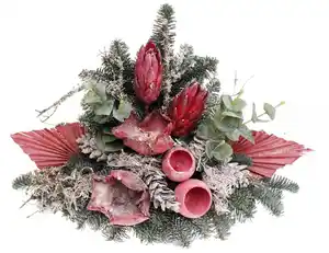 Nobilis Grableger rot-weiß dekoriert L 33 x B 55 cm