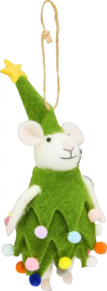 Bild 1 von IDEENWELT Deko-Hänger Filzmaus Weihnachtsbaum