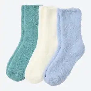 Damen-Kuschelsocken in verschiedenen Farben, 3er-Pack
